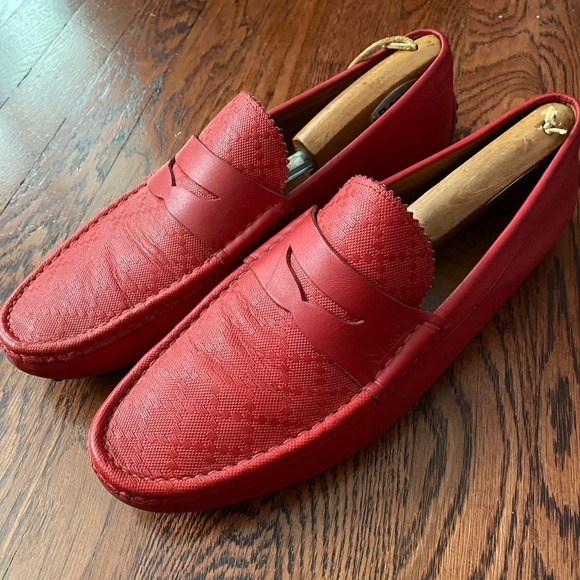 Gucci Other - Gucci Mens Red Loafers Size 10.5 EUC
